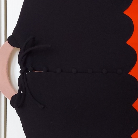 Victoria Beckham for Target Orange and Black Color Blocking Dress - Picture 3 of 3